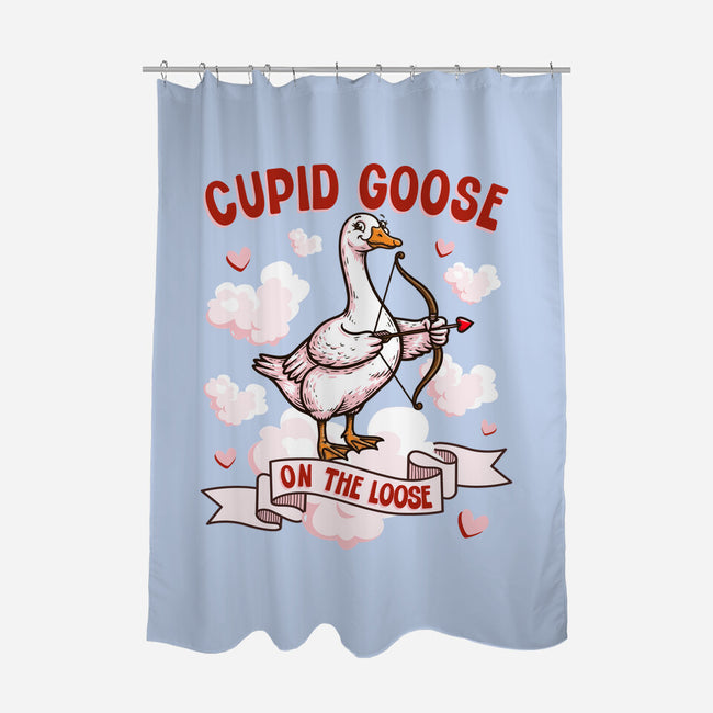 Cupid Goose Valentines Day-None-Polyester-Shower Curtain-The Ginger Effect