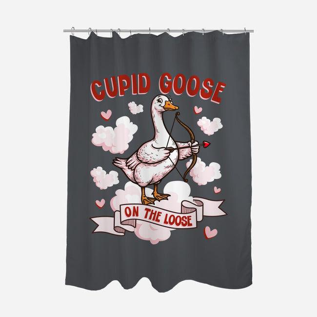 Cupid Goose Valentines Day-None-Polyester-Shower Curtain-The Ginger Effect