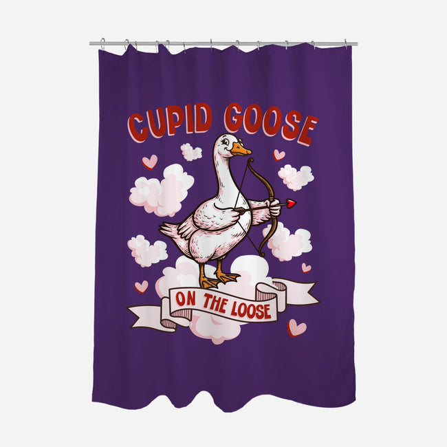 Cupid Goose Valentines Day-None-Polyester-Shower Curtain-The Ginger Effect