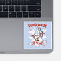 Cupid Goose Valentines Day-None-Glossy-Sticker-The Ginger Effect