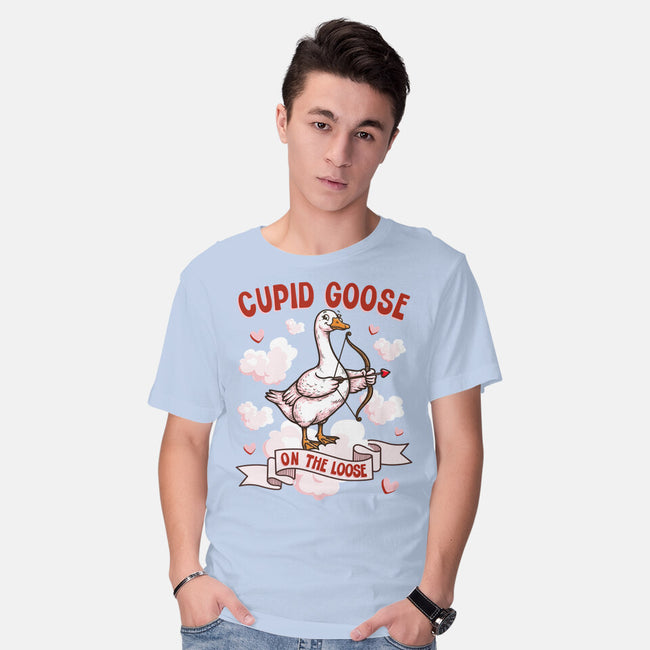 Cupid Goose Valentines Day-Mens-Basic-Tee-The Ginger Effect
