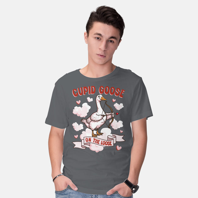 Cupid Goose Valentines Day-Mens-Basic-Tee-The Ginger Effect