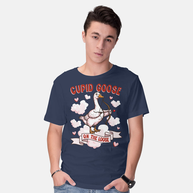 Cupid Goose Valentines Day-Mens-Basic-Tee-The Ginger Effect