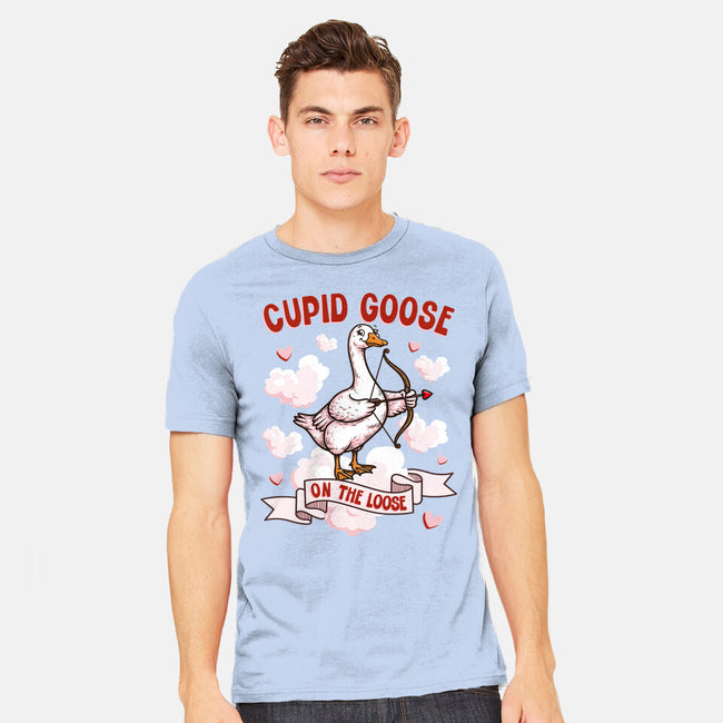 Cupid Goose Valentines Day-Mens-Heavyweight-Tee-The Ginger Effect