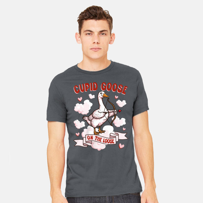 Cupid Goose Valentines Day-Mens-Heavyweight-Tee-The Ginger Effect