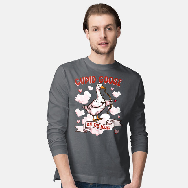 Cupid Goose Valentines Day-Mens-Long Sleeved-Tee-The Ginger Effect
