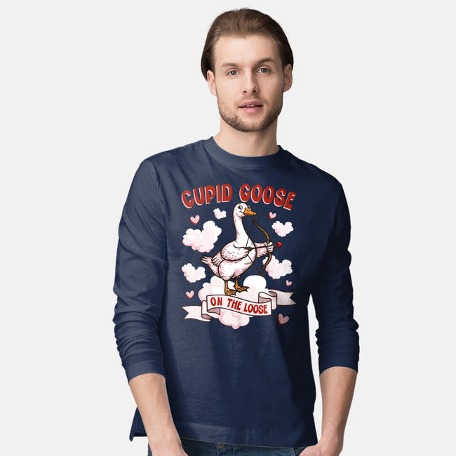 Cupid Goose Valentines Day-Mens-Long Sleeved-Tee-The Ginger Effect