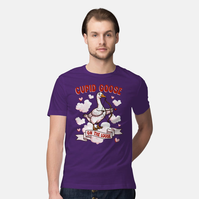 Cupid Goose Valentines Day-Mens-Premium-Tee-The Ginger Effect
