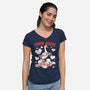 Cupid Goose Valentines Day-Womens-V-Neck-Tee-The Ginger Effect