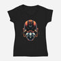 Master Of The Yoga Flame-Womens-V-Neck-Tee-glitchygorilla