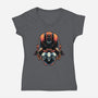 Master Of The Yoga Flame-Womens-V-Neck-Tee-glitchygorilla