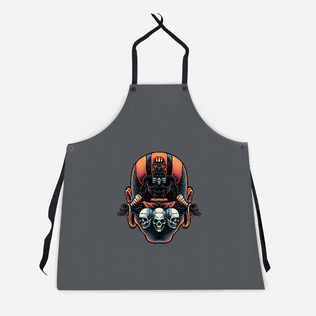 Master Of The Yoga Flame-Unisex-Kitchen-Apron-glitchygorilla