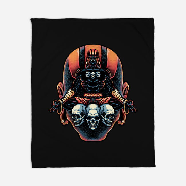 Master Of The Yoga Flame-None-Fleece-Blanket-glitchygorilla