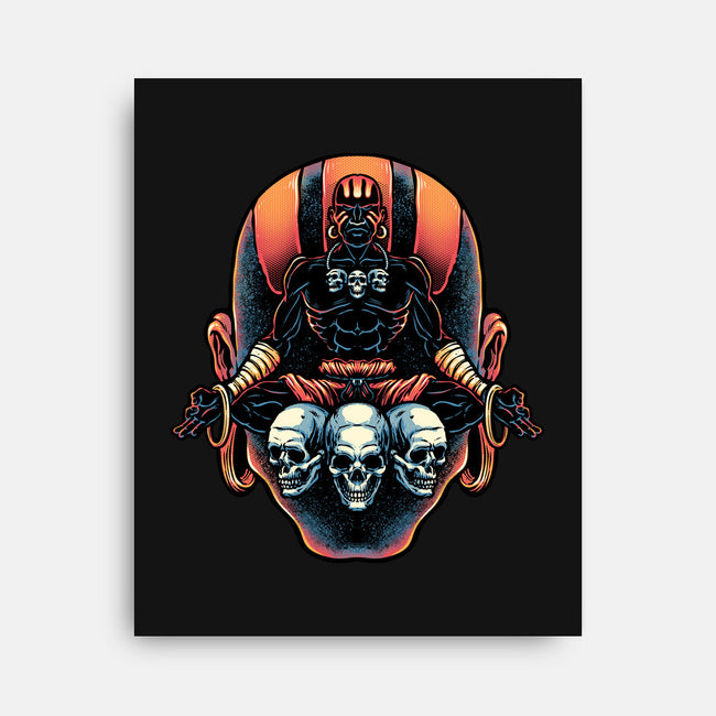 Master Of The Yoga Flame-None-Stretched-Canvas-glitchygorilla