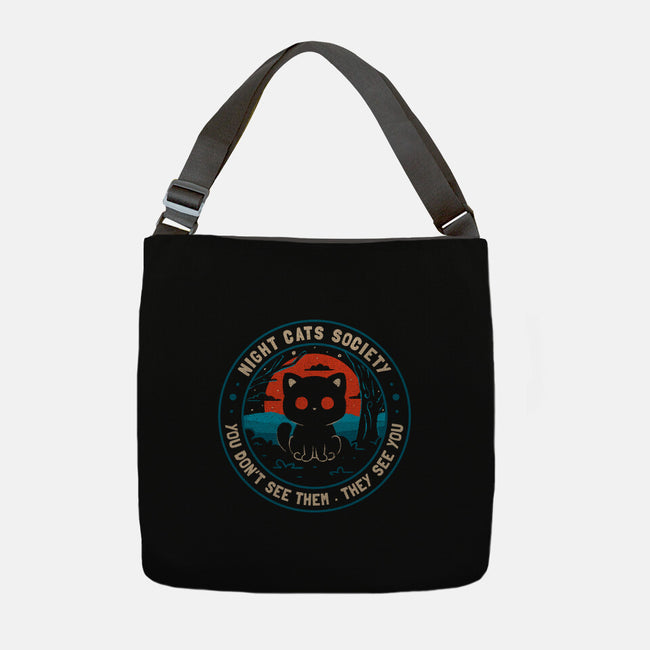 Night Cats Society-None-Adjustable Tote-Bag-koalastudio