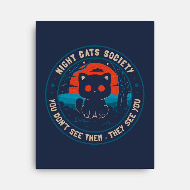 Night Cats Society-None-Stretched-Canvas-koalastudio
