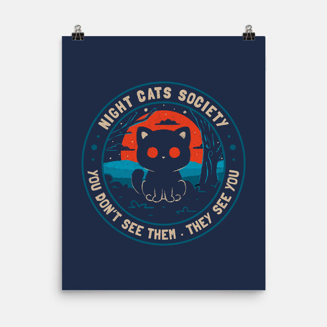 Night Cats Society-None-Matte-Poster-koalastudio