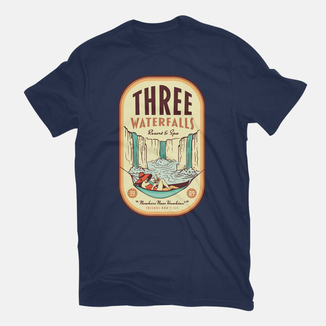 Three Waterfalls-Unisex-Basic-Tee-hbdesign