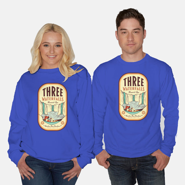 Three Waterfalls-Unisex-Crew Neck-Sweatshirt-hbdesign