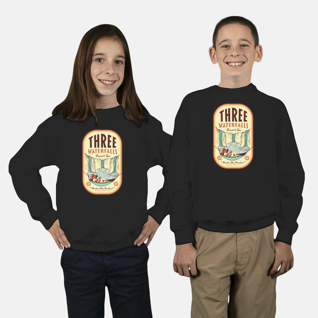 Three Waterfalls-Youth-Crew Neck-Sweatshirt-hbdesign