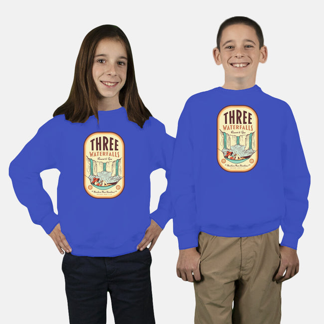 Three Waterfalls-Youth-Crew Neck-Sweatshirt-hbdesign