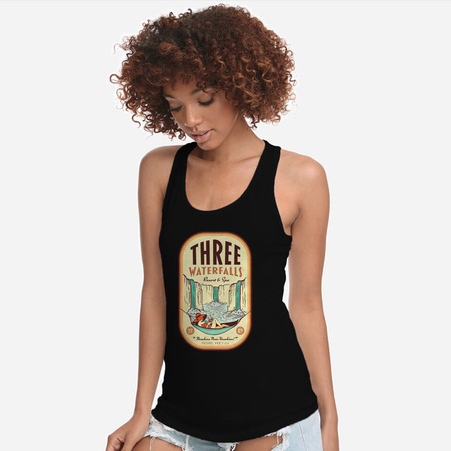 Three Waterfalls-Womens-Racerback-Tank-hbdesign