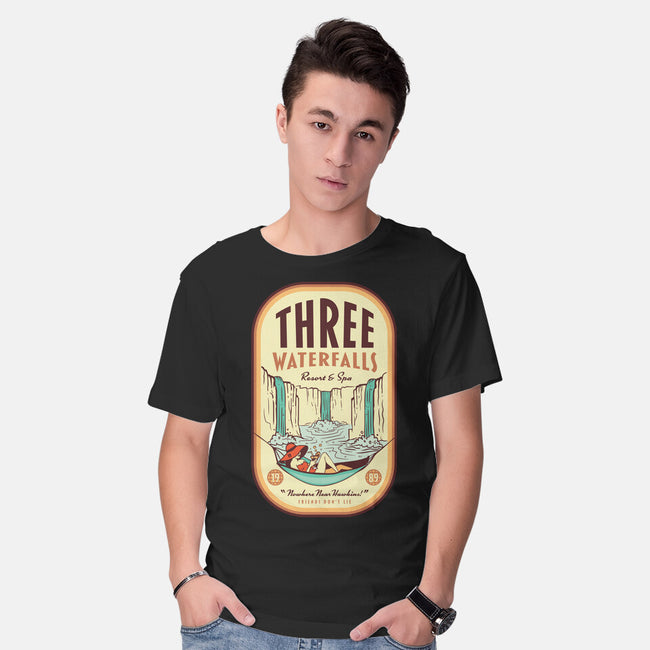 Three Waterfalls-Mens-Basic-Tee-hbdesign