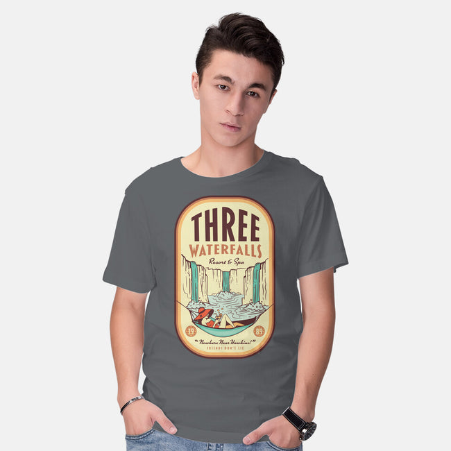 Three Waterfalls-Mens-Basic-Tee-hbdesign