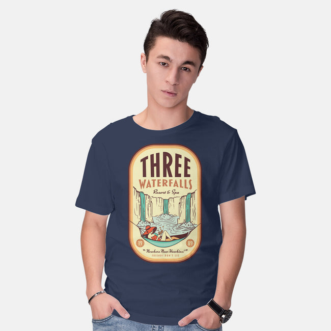 Three Waterfalls-Mens-Basic-Tee-hbdesign