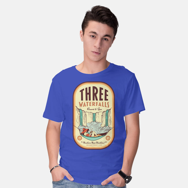 Three Waterfalls-Mens-Basic-Tee-hbdesign