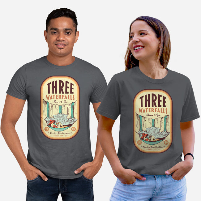 Three Waterfalls-Unisex-Basic-Tee-hbdesign