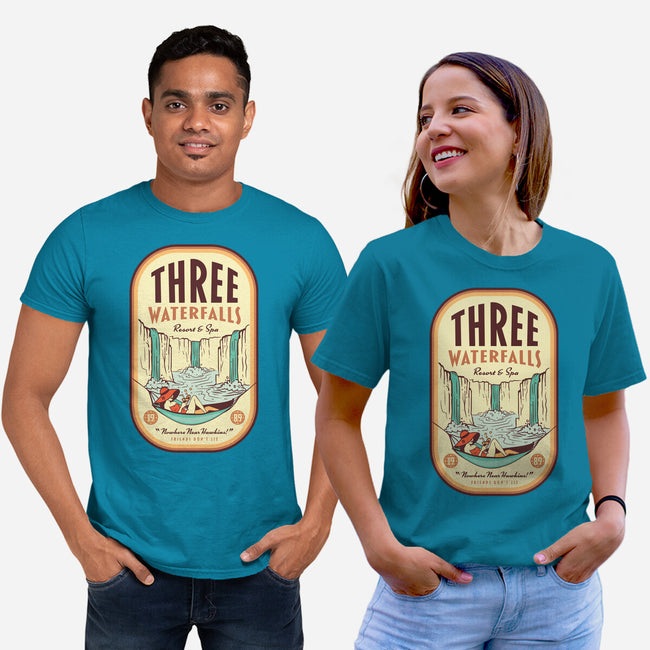 Three Waterfalls-Unisex-Basic-Tee-hbdesign