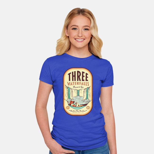 Three Waterfalls-Womens-Fitted-Tee-hbdesign