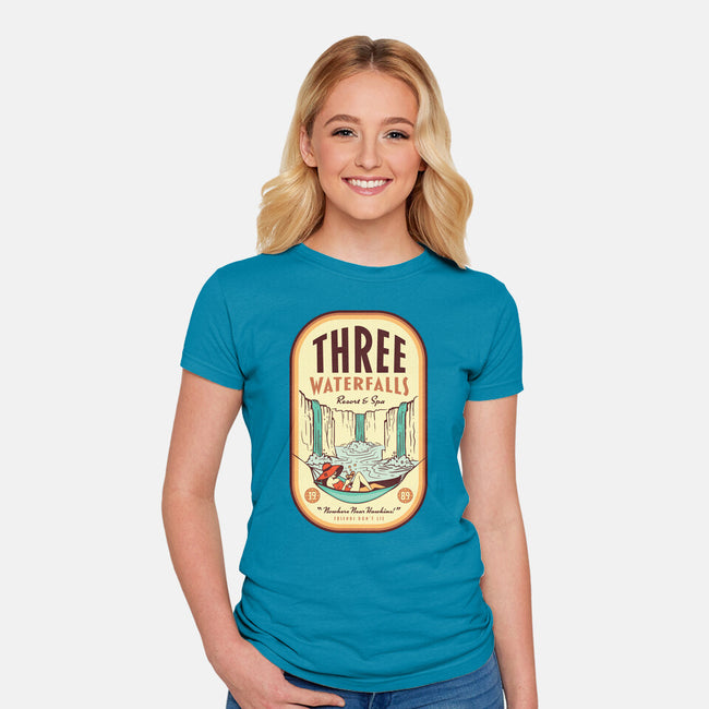 Three Waterfalls-Womens-Fitted-Tee-hbdesign