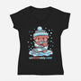 Unbearably Cold-Womens-V-Neck-Tee-TechraNova