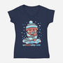 Unbearably Cold-Womens-V-Neck-Tee-TechraNova