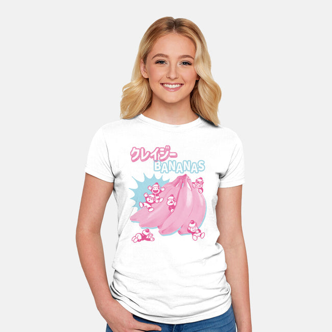 Crazy Bananas-Womens-Fitted-Tee-Henrique Torres