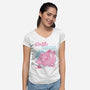 Crazy Bananas-Womens-V-Neck-Tee-Henrique Torres