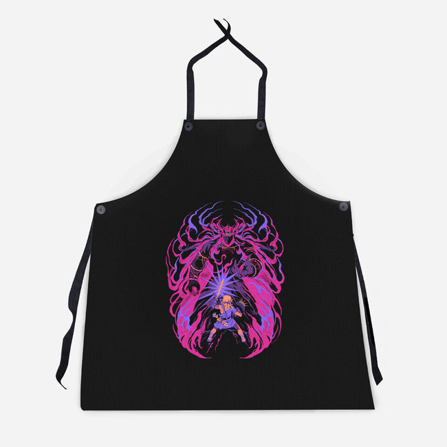 Light Against The Demon King-Unisex-Kitchen-Apron-ilustrata