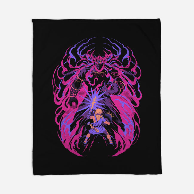Light Against The Demon King-None-Fleece-Blanket-ilustrata