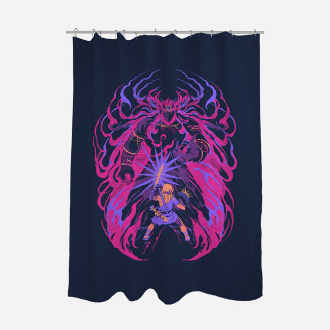 Light Against The Demon King-None-Polyester-Shower Curtain-ilustrata
