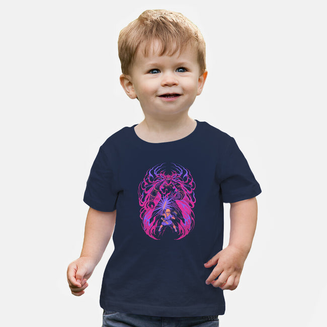 Light Against The Demon King-Baby-Basic-Tee-ilustrata