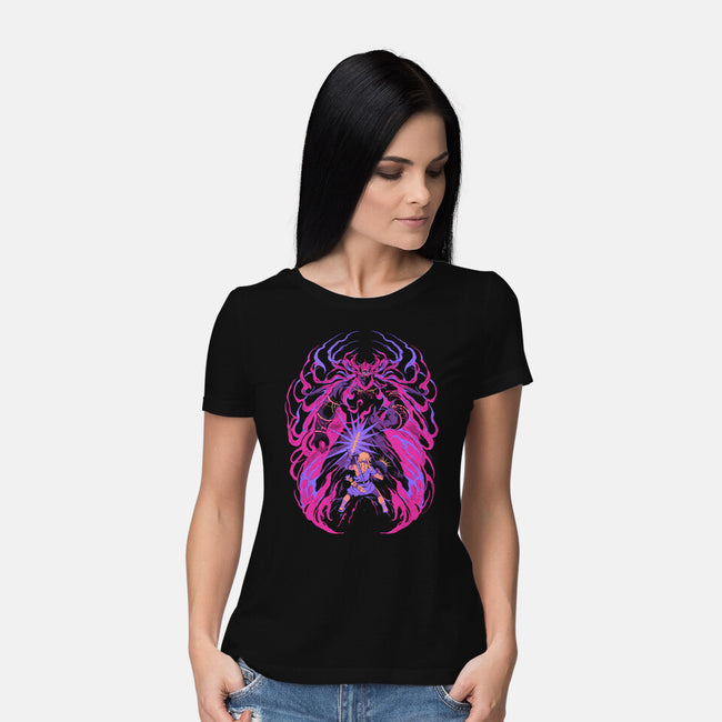 Light Against The Demon King-Womens-Basic-Tee-ilustrata