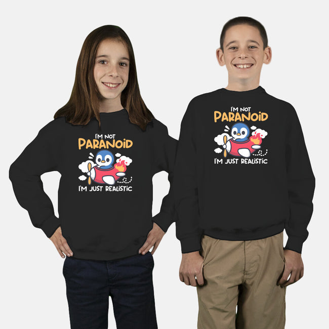 Paranoid Penguin-Youth-Crew Neck-Sweatshirt-NemiMakeit