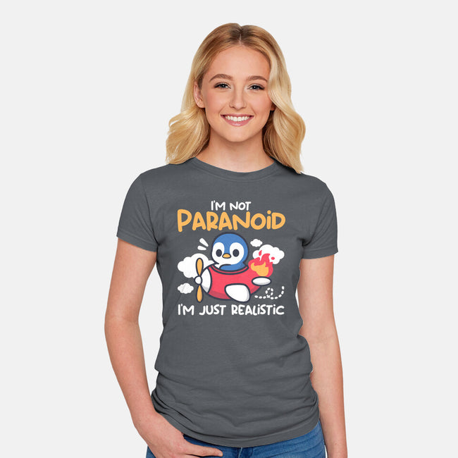 Paranoid Penguin-Womens-Fitted-Tee-NemiMakeit