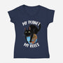 My Rules-Womens-V-Neck-Tee-zascanauta