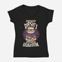 Sometimes Delightful-Womens-V-Neck-Tee-Geekydog