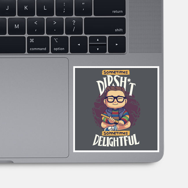 Sometimes Delightful-None-Glossy-Sticker-Geekydog