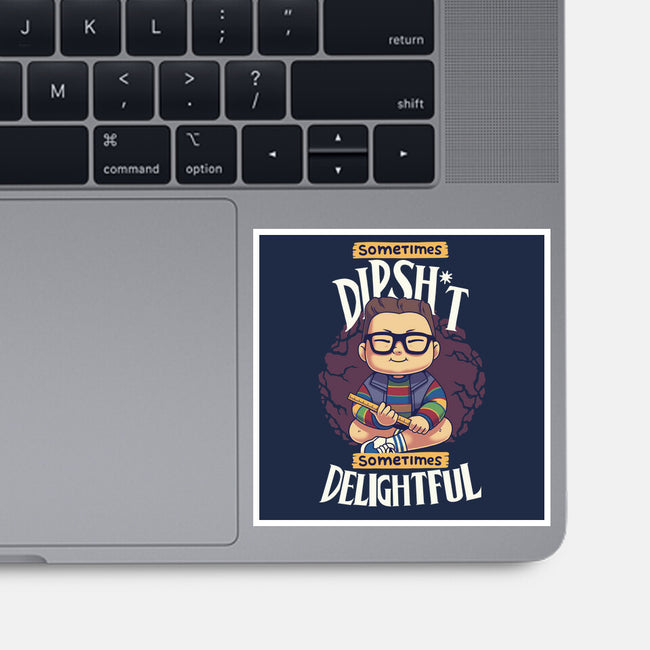 Sometimes Delightful-None-Glossy-Sticker-Geekydog