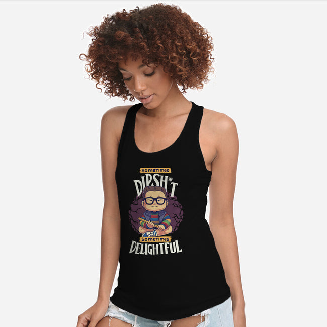 Sometimes Delightful-Womens-Racerback-Tank-Geekydog